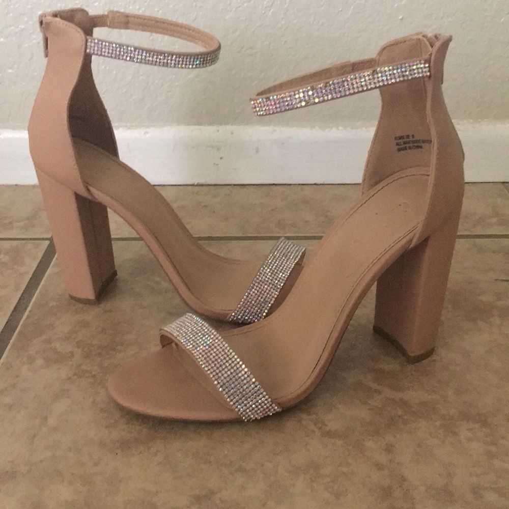Crystal Strappy Ankle Heels